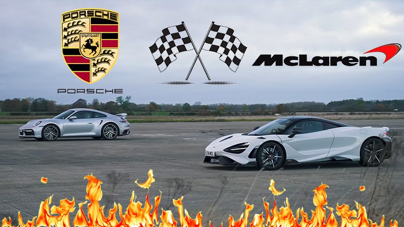 İnanç Can Çekmez: McLaren 765LT ve Porsche Turbo S, Drag Yarışında 3