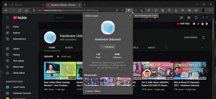 Meral Erden: Microsoft Edge'de YouTube içerik oluşturucuları takip etmek kolaylaşıyor 57