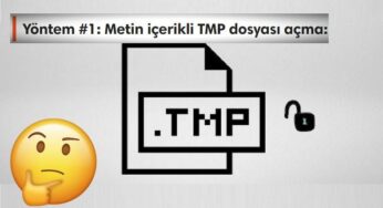 TMP Belgesi Nasıl Açılır ve Silinir?