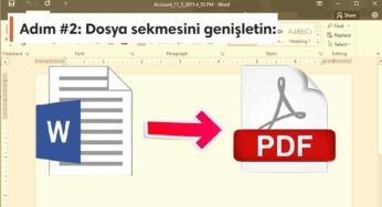Word Evrakını PDF Olarak Kaydetme Nasıl Yapılır?