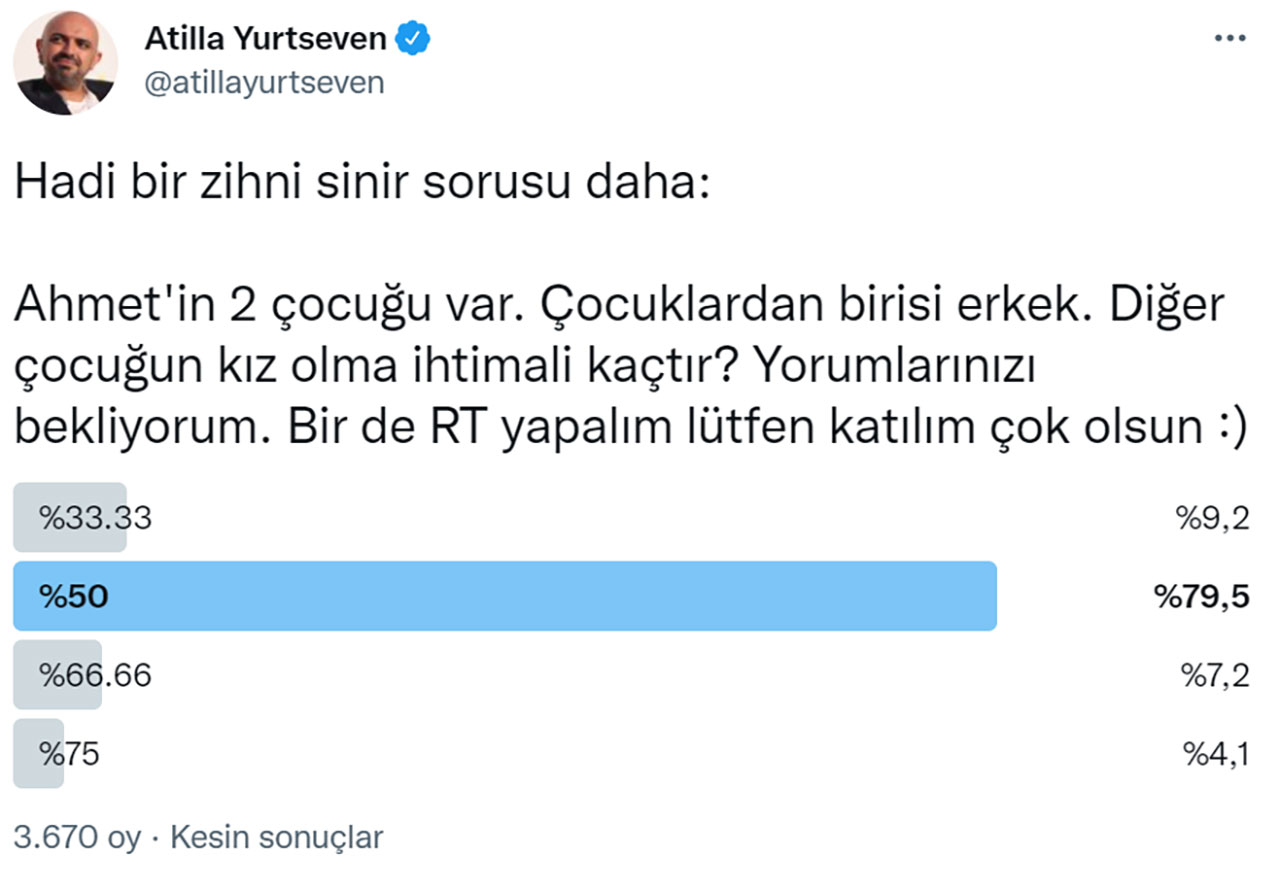 Şinasi Kaya: Toplumsal Medyayı Karıştıran Matematik Sorusu 1