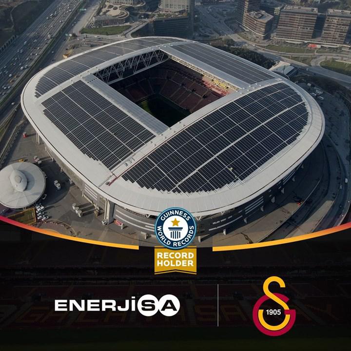 İnanç Can Çekmez: Ali Sami Yen çatısına kurulan güneş gücü santrali Guinness Rekorlar Kitabı'nda 1