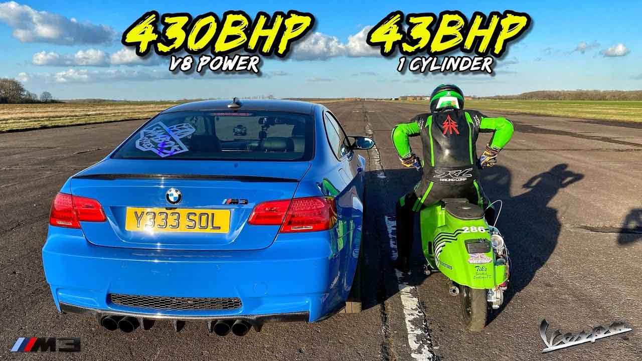 Meral Erden: BMW M3 E92 ile Vespa Scooterın Karşı Karşıya Geldiği Yarış 1