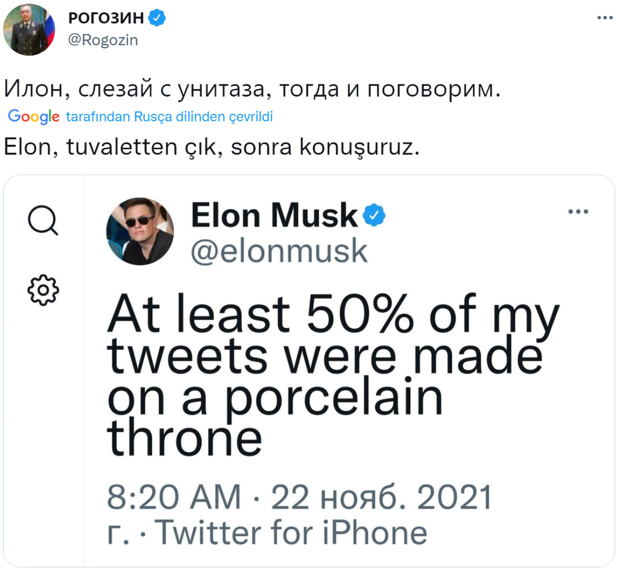 Şinasi Kaya: Elon Musk ve Eski Rus Bakan Twitter'da Birbirine Girdi 4