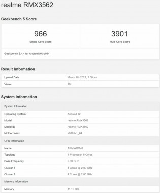 Meral Erden: Realme GT Neo3 Geekbench’te Görüntülendi 2