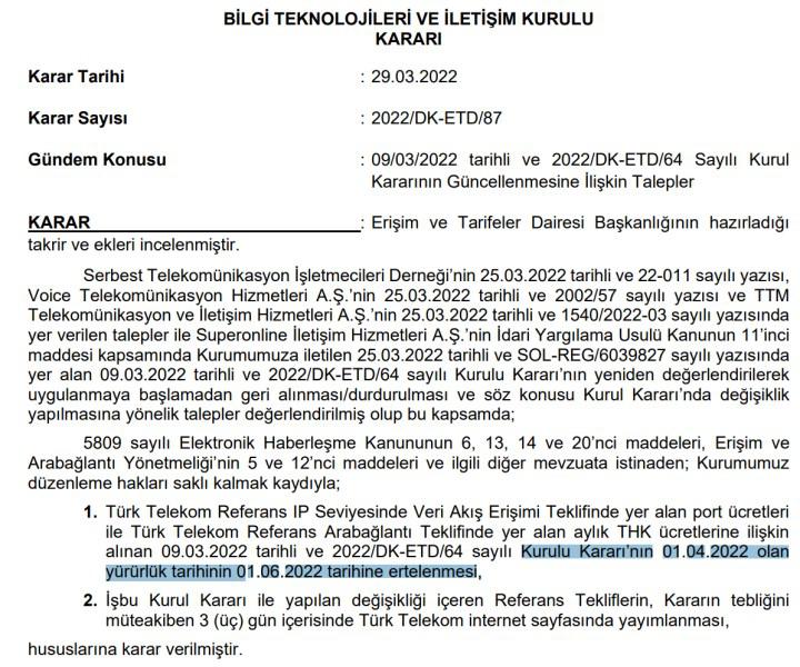 Şinasi Kaya: Türk Telekom’un port fiyatına yüzde 67 artırım kararı ertelendi 1