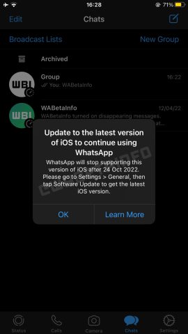 Şinasi Kaya: WhatsApp, iOS 10 ve iOS 11 için Takviyesini Sonlandırıyor 17