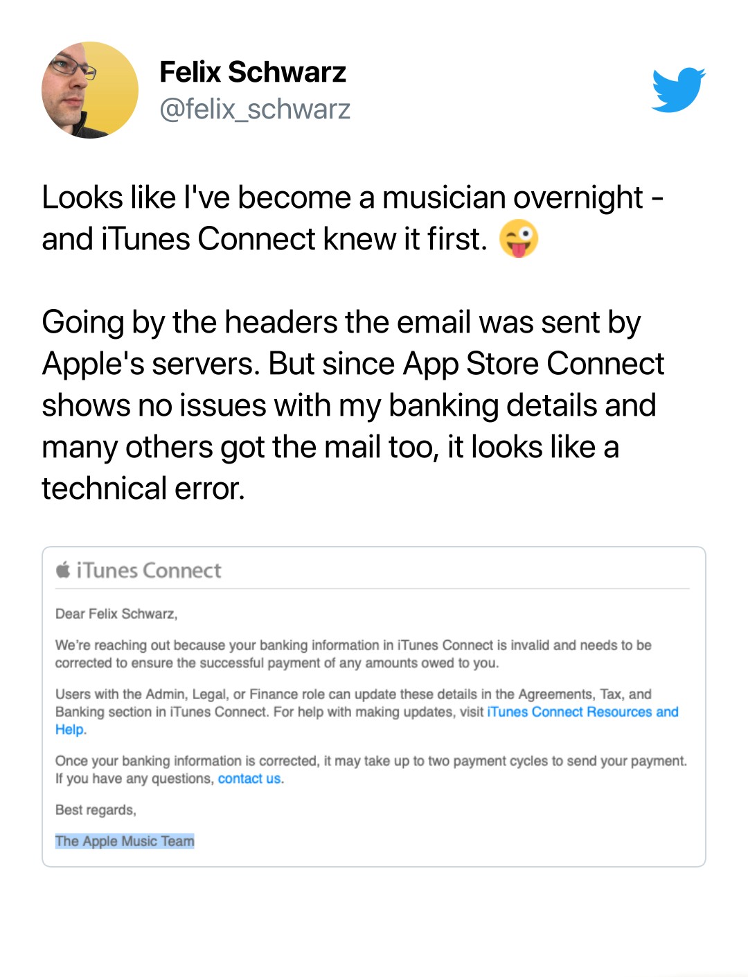 Meral Erden: Apple'Dan Itunes Connect Kullanıcılarına 'Yanlışlıkla' Mail 1