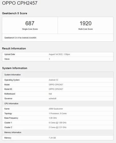 Şinasi Kaya: OPPO Reno 8Z 5G, Geekbench testinde ortaya çıktı 2