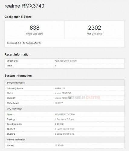 İnanç Can Çekmez: Realme 11 Pro+ Geekbench'Te Listelendi: Ekran Özellikleri Onaylandı 3
