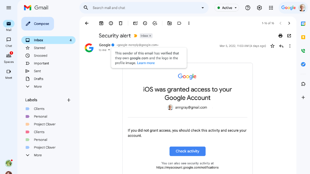 İnanç Can Çekmez: Gmail'E De Mavi Tik Geliyor! Güvenlik İçin Kullanılacak 1