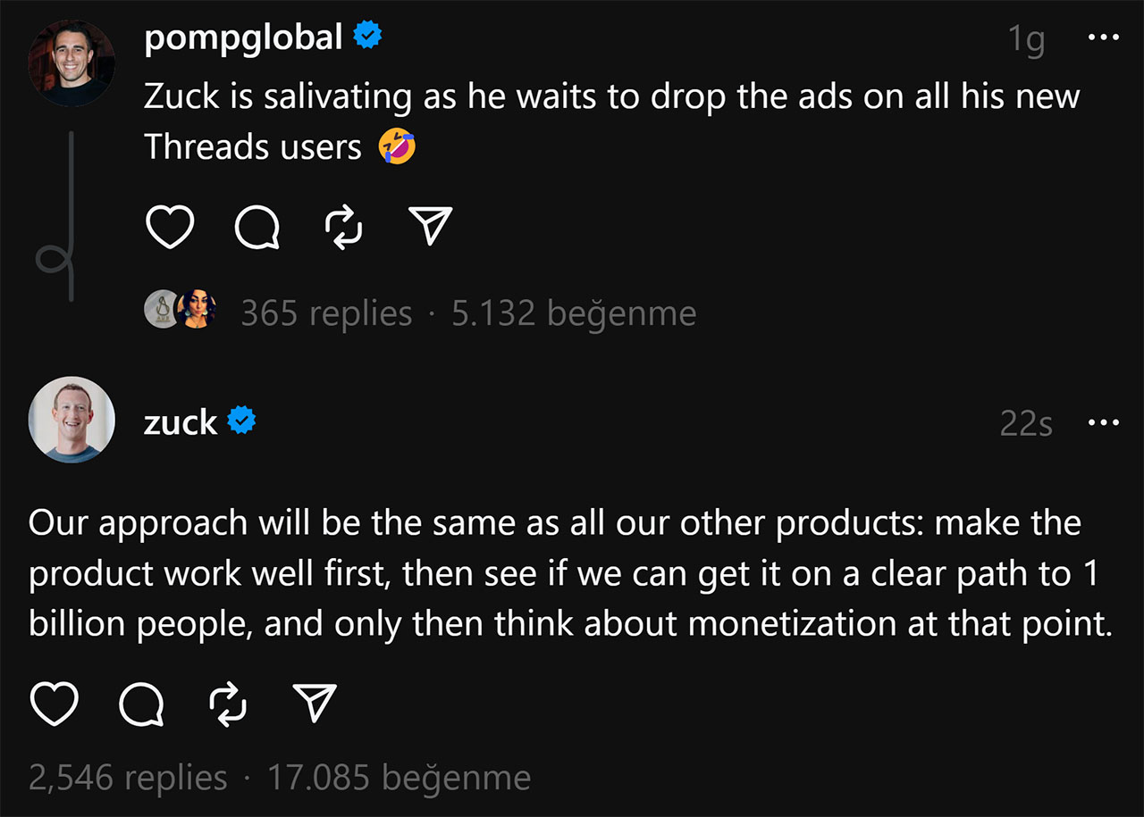 Meral Erden: Mark Zuckerberg, Threads’e Ne Zaman Reklam Geleceğini Açıkladı (Bir Süre Kafamız Rahat) 1