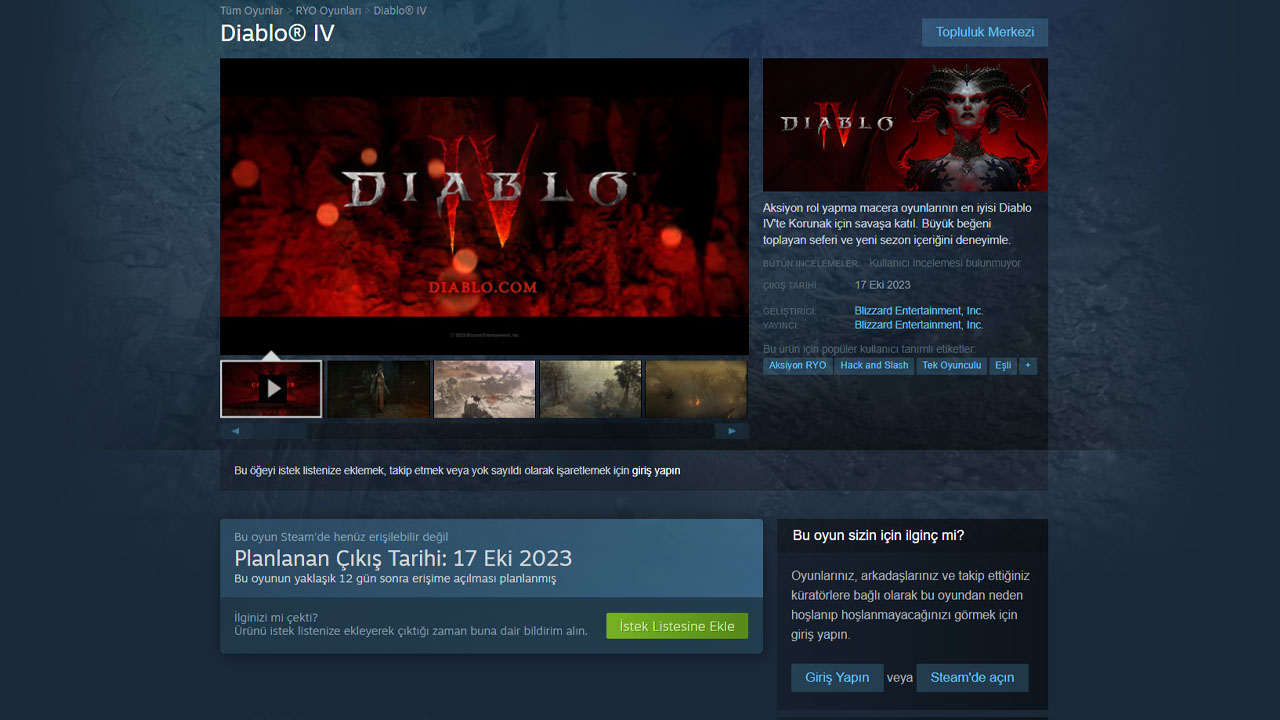 Meral Erden: Diablo 4 Steam'e Geliyor: İşte Yayınlanacağı Tarih 23