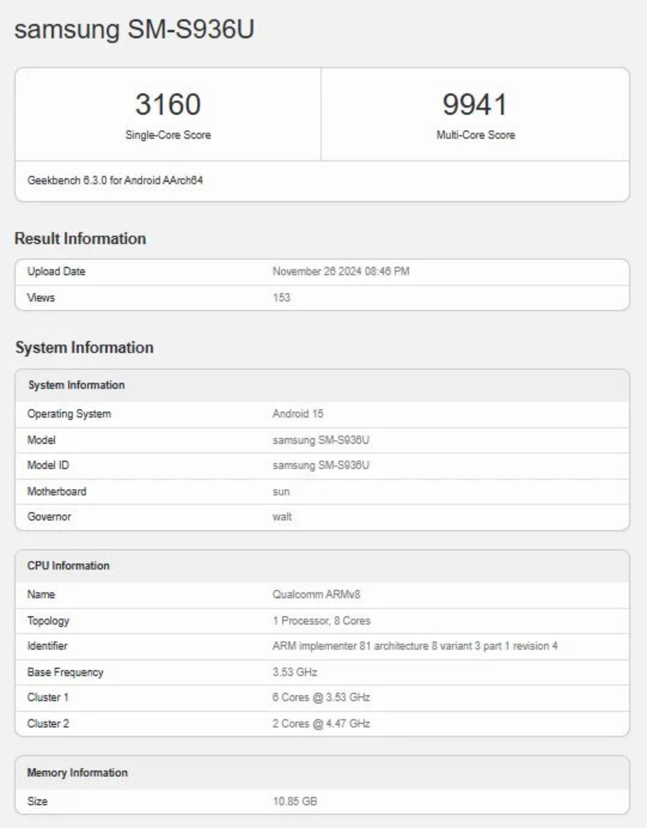 Samsung Galaxy S25+ Geekbench Testlerinde Görücüye Çıktı