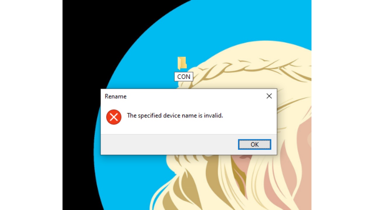 Windows'Ta 'Con' Dosya Adı Kullanmanın Mümkün Olmadığı