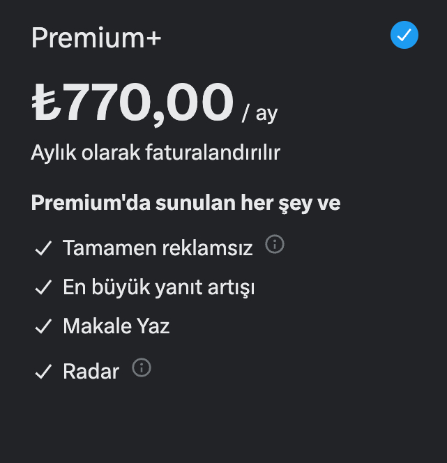 X Premium+ Aboneliklerinde Fiyat Artışı