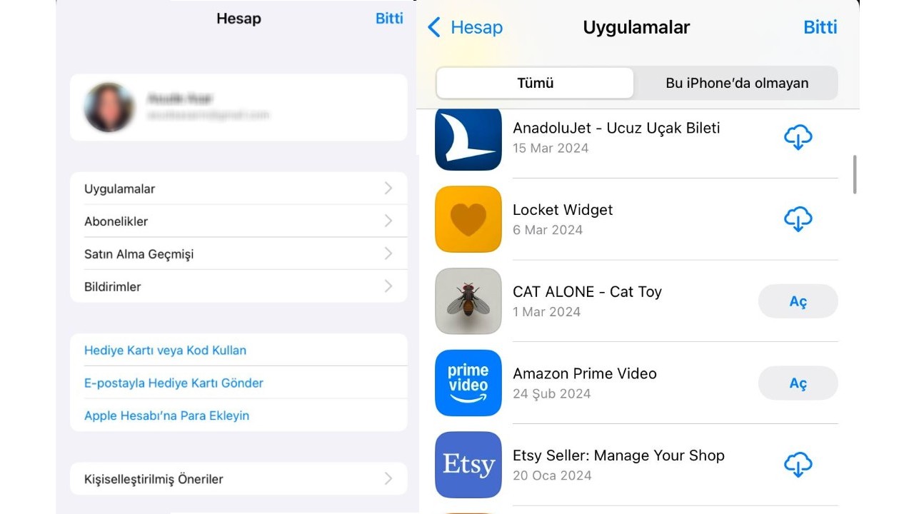 App Store İndirme Geçmişi Nasıl Silinir?