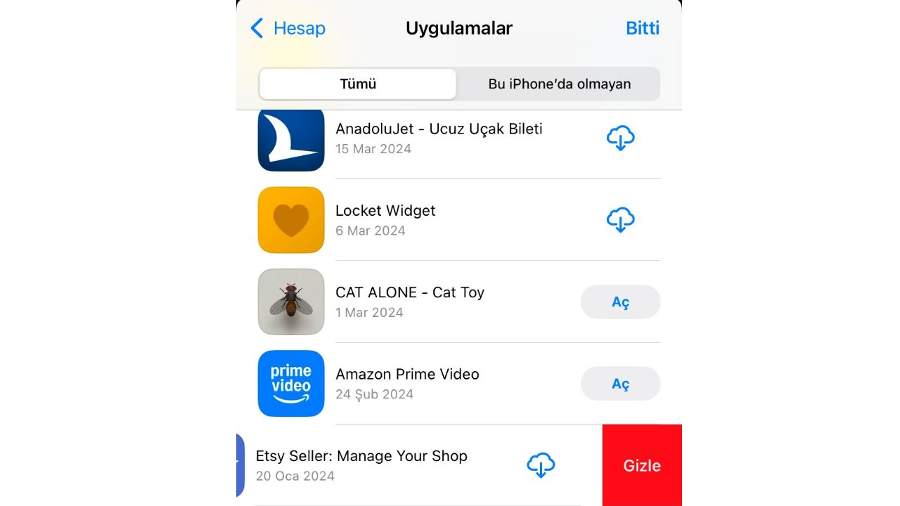 App Store İndirme Geçmişi Nasıl Silinir?