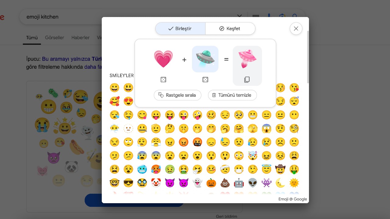 Kendi Emojinizi Oluşturmanın Yolu: Emoji Kitchen