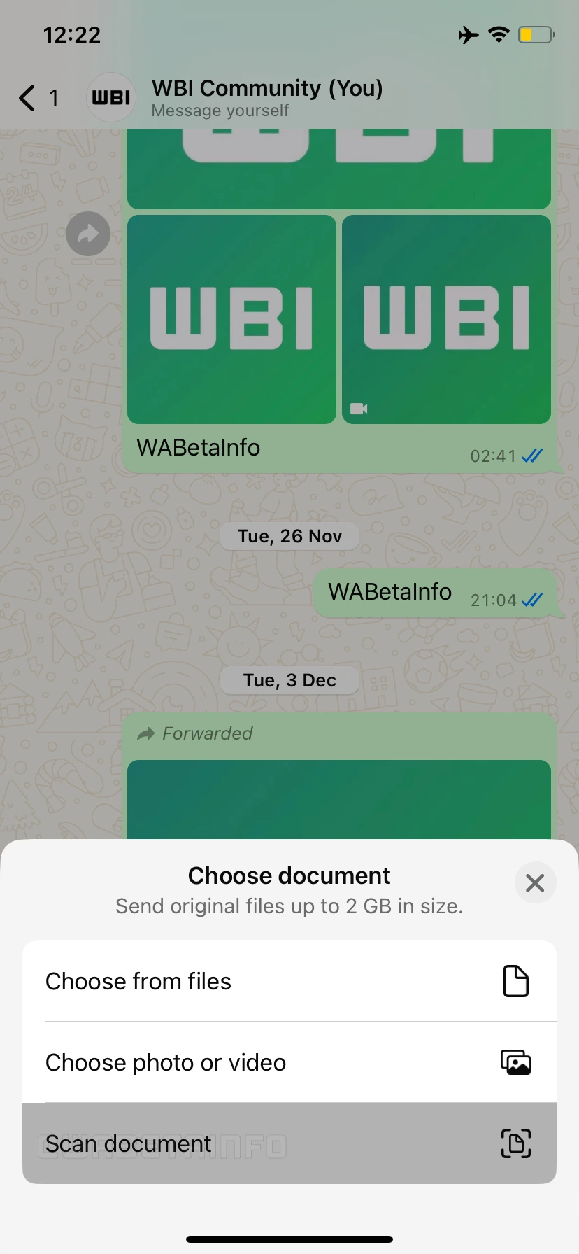 WhatsApp'tan Yeni Dosya Tarama Özelliği Geliyor