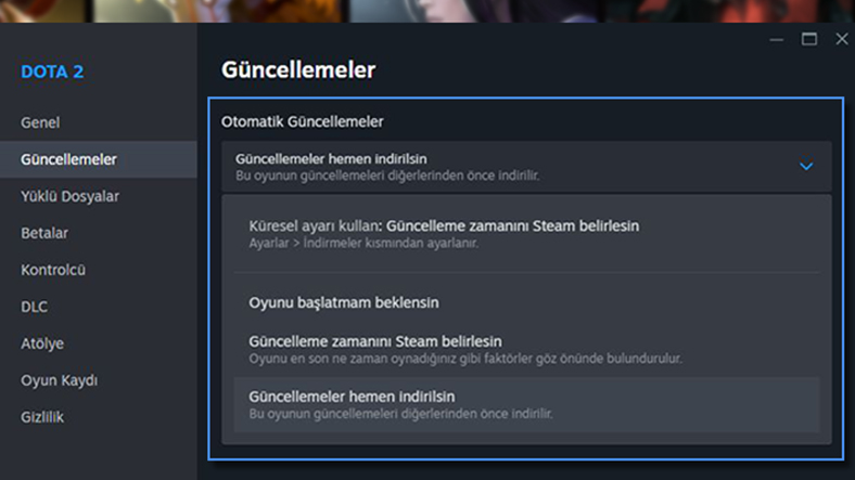 Steam'den Oyun Güncellemeleri İçin Yeni Özellik