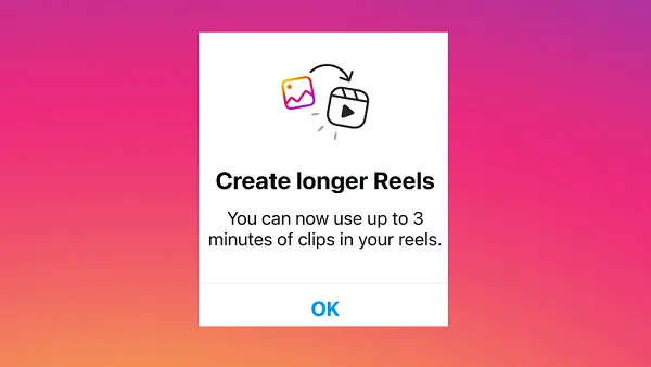 Instagram Reels Videolarının Süresi Artırıldı