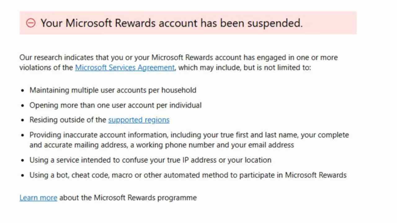 Microsoft Rewards Hesapları Askıya Alındı