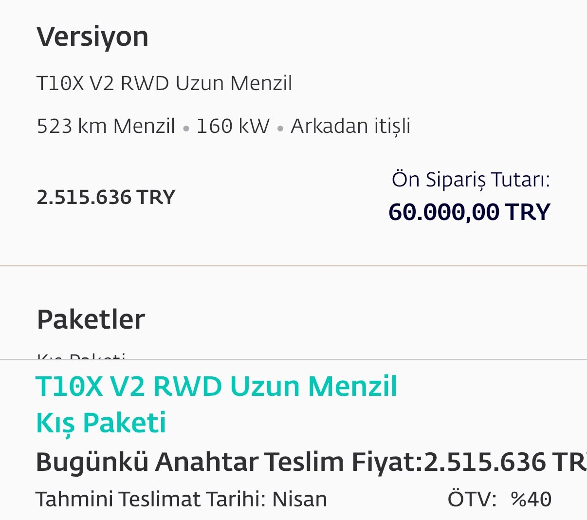 Togg T10X’te Önemli Fiyat Güncellemesi ve Vergi Dilimi Değişikliği