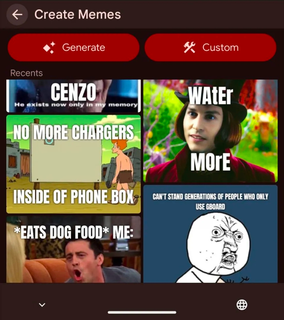 Google'dan Gboard için Yapay Zekâ Destekli Meme Oluşturucu