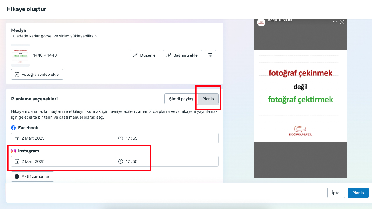 Instagram Hikaye Paylaşımını Planlamanın Yolları