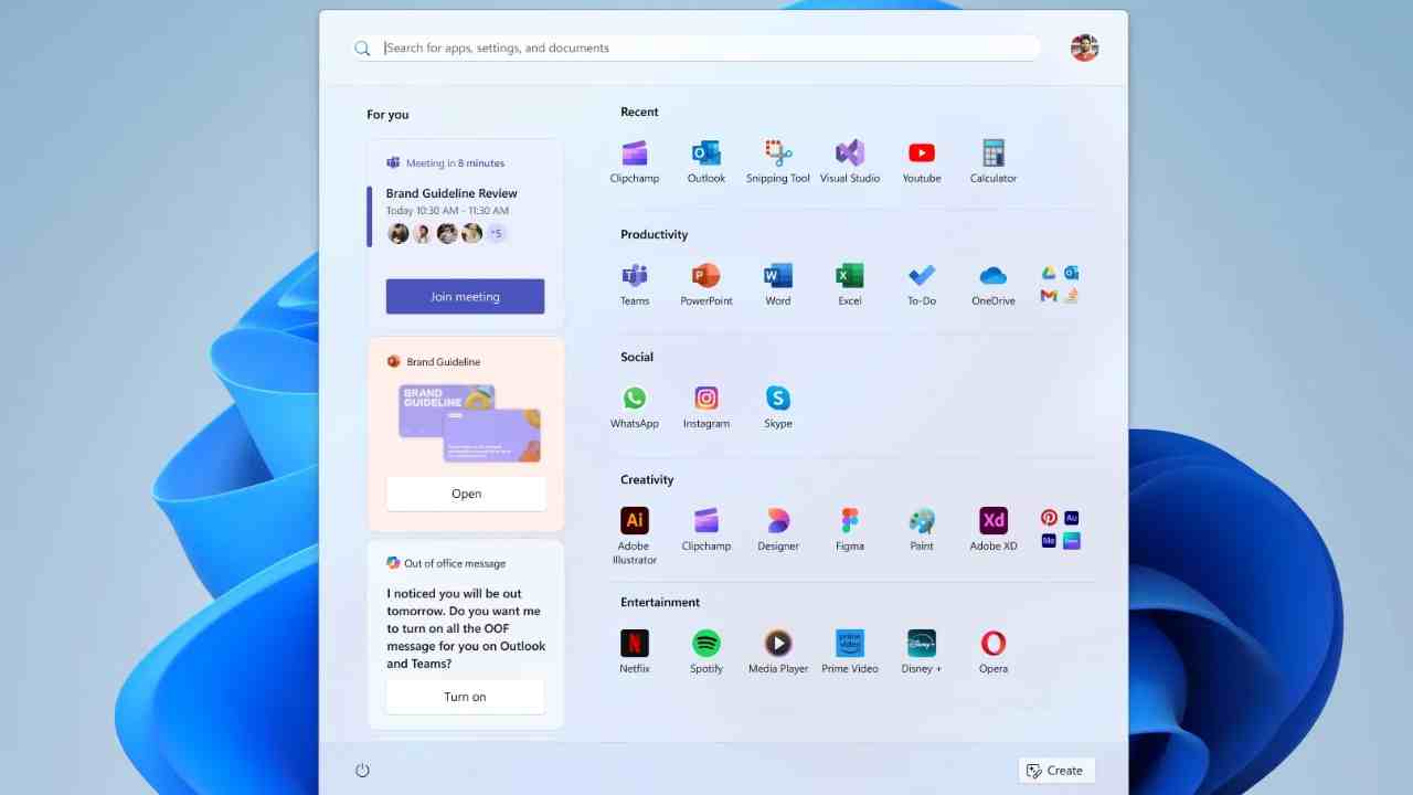 Windows 11 için Geliştirilen Yeni Başlat Menüsü Tasarımları ve Çalışma Süreci