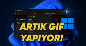 Windows 11 Ekran Alıntısı Aracı’na Yeni GIF Dışa Aktarma Özelliği Eklendi