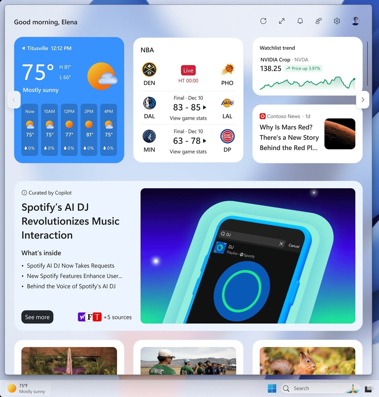 Windows 11'de Widget Düzeninde Yenilikler
