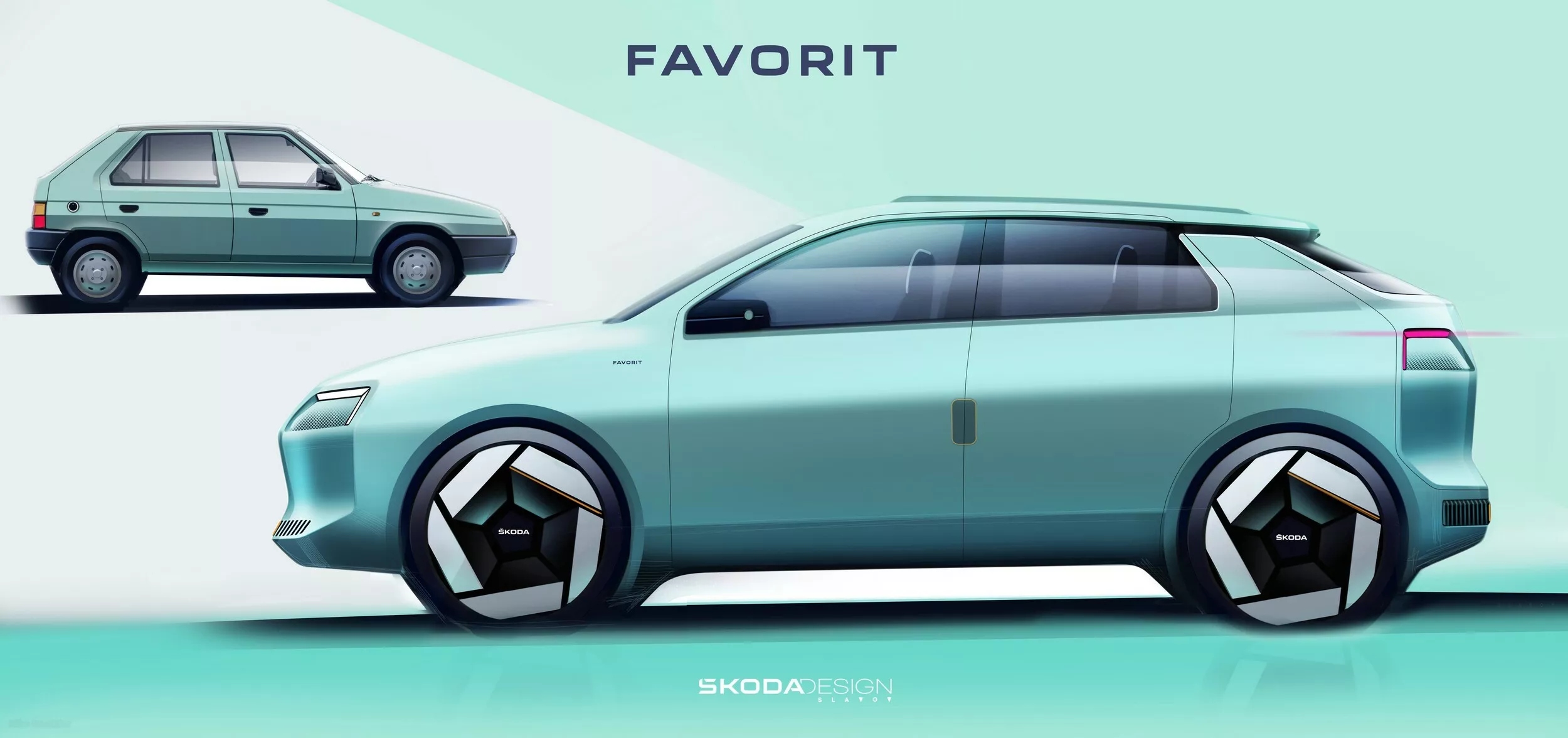 Skoda Favorit Modelinden İlham Alan Elektrikli Konsept Otomobil