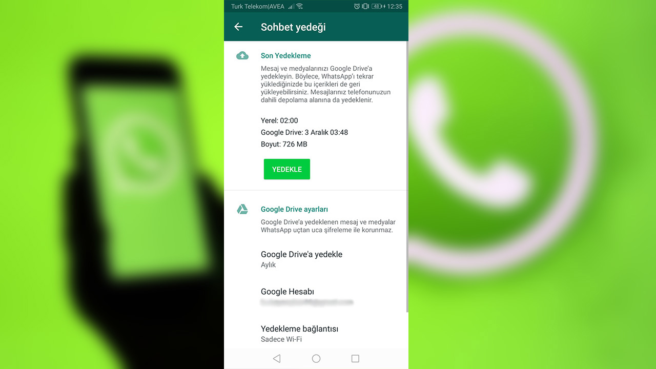 iPhone Cihazlarda WhatsApp Yedekleme İşlemi