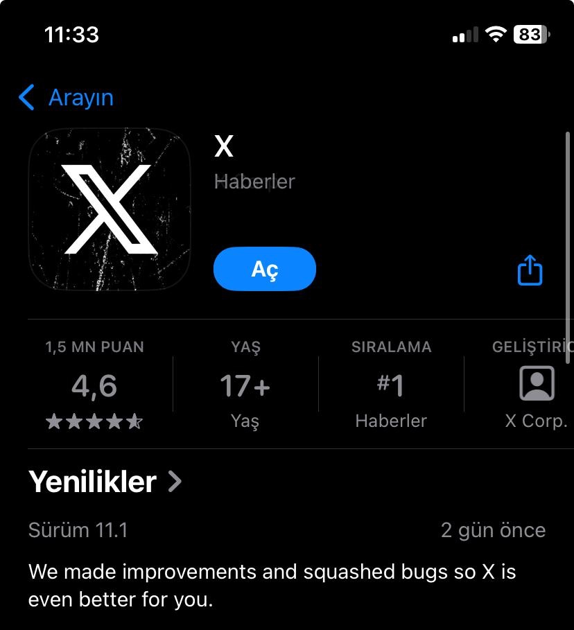 Uygulamayı güncelleyin veya yeniden yükleyin