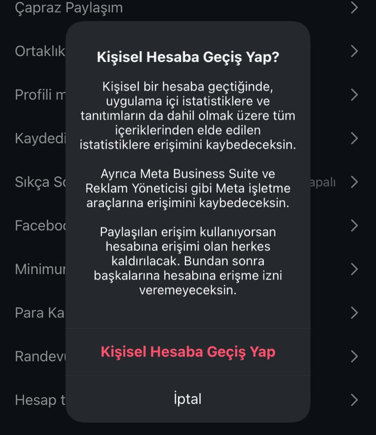 Hesap Değişikliğinde Bilinmesi Gerekenler