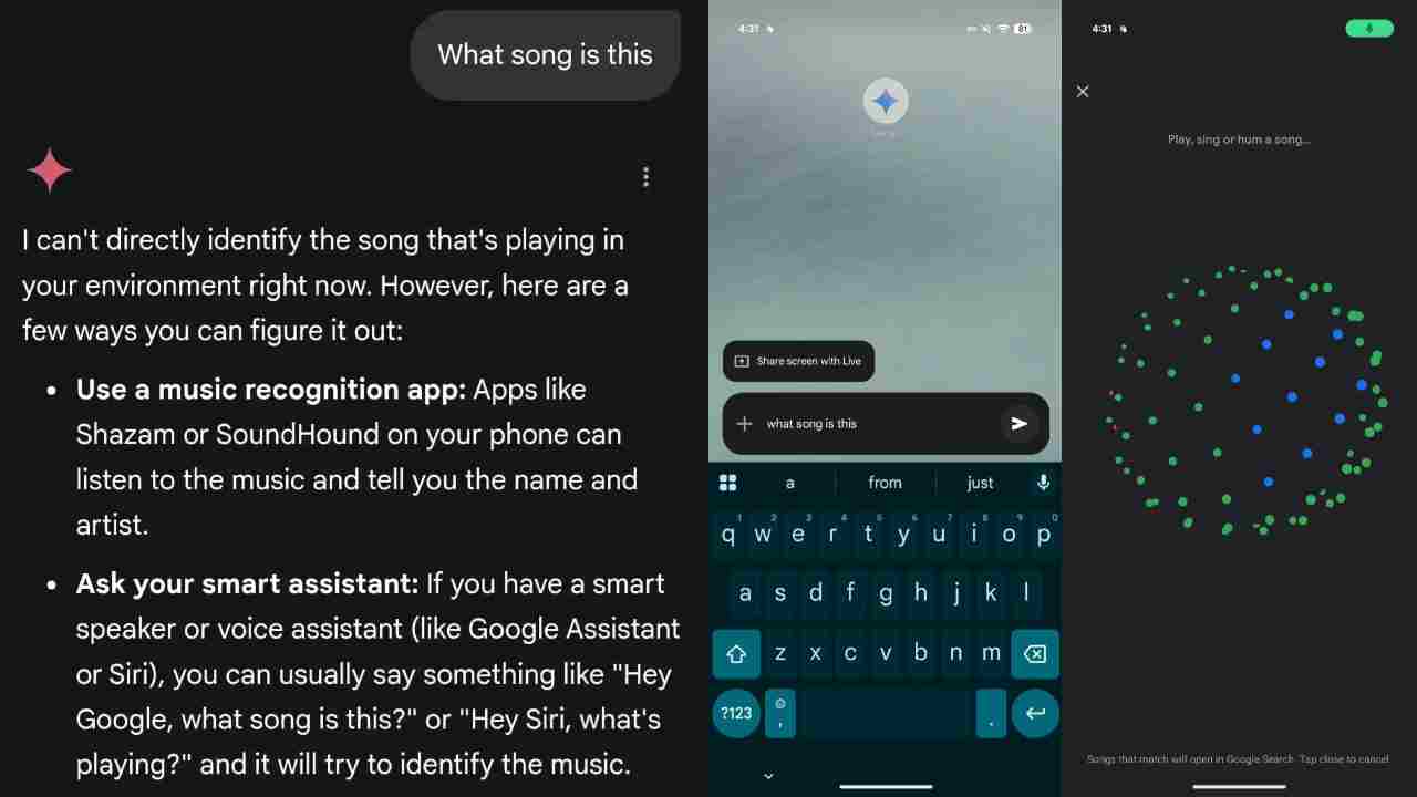 Google, Android kullanıcıları için Gemini uygulamasına yeni ve önemli bir özellik ekledi: Şarkı Tanıma
