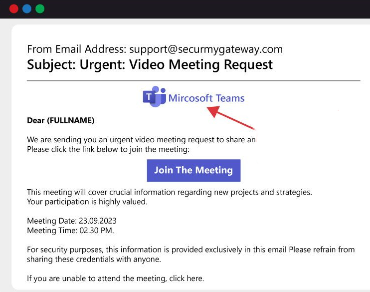 Bir Oltalama E-postası Örneği ve Analizi