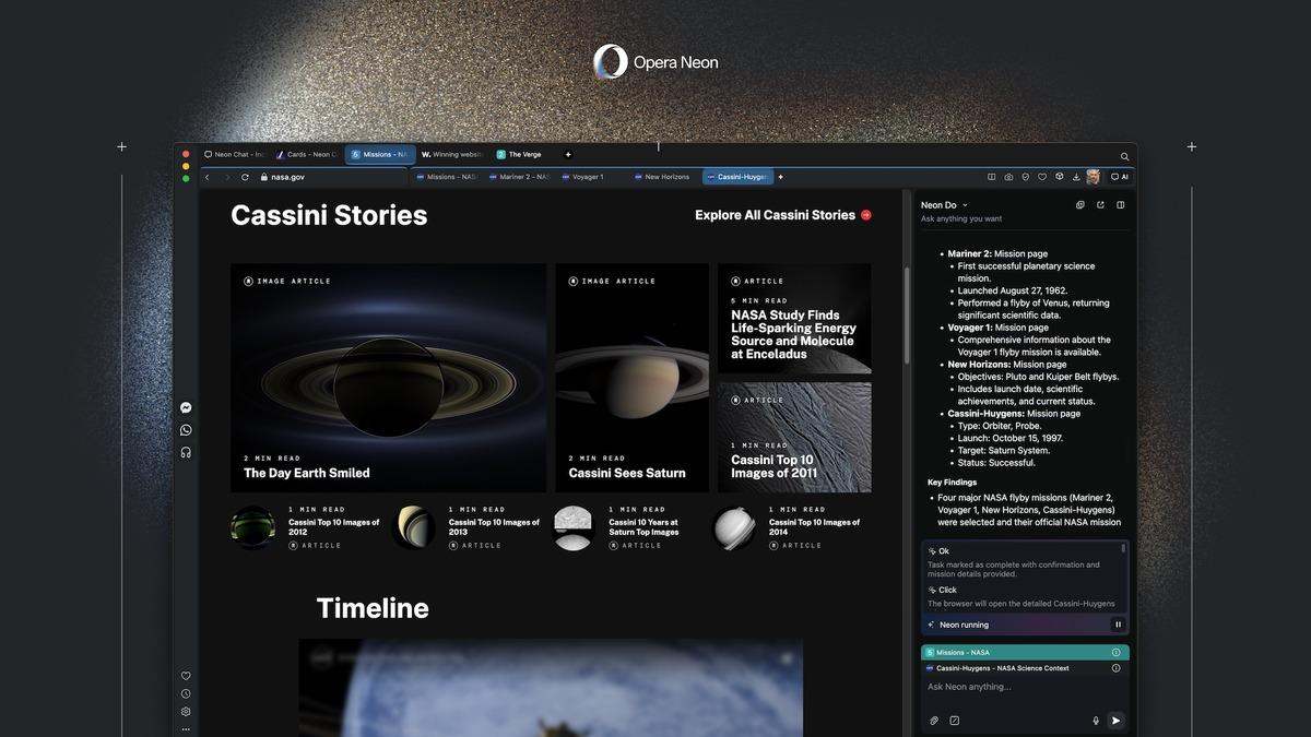 Şinasi Kaya: Opera Neon: Yapay Zeka Odaklı Tarayıcının Deneme Laboratuvarı Ne Sunuyor 1 Opera Neon: Yapay Zeka Odaklı Tarayıcının Deneme Laboratuvarı Ne Sunuyor